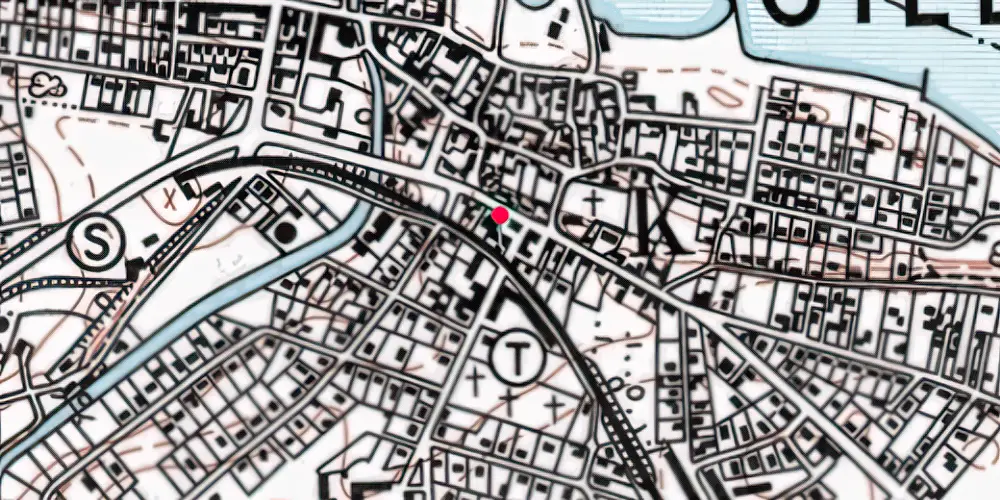 Historisk kort over Gilleleje "midlertidig" Station [1916-1918]