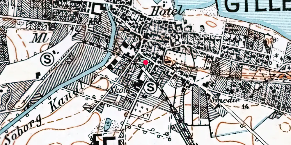 Historisk kort over Østerport Trinbræt [1918-1995]
