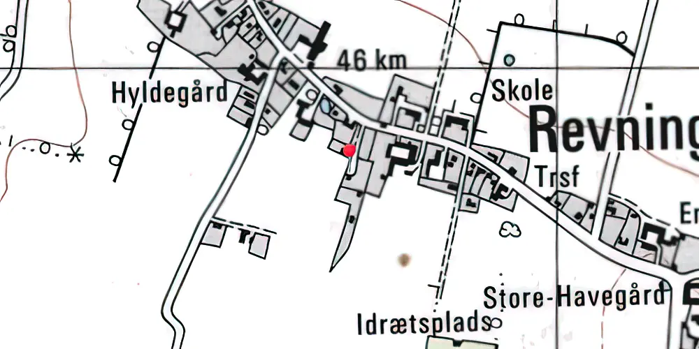 Historisk kort over Revninge Station Historisk kort over Revninge Station