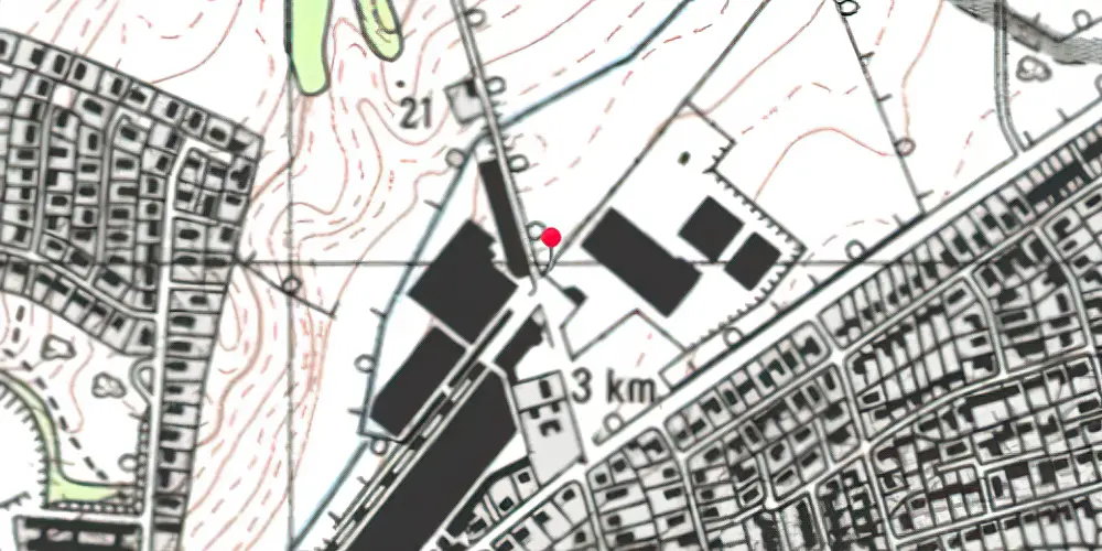 Historisk kort over Dronningborg Allé Trinbræt [1904-1957]