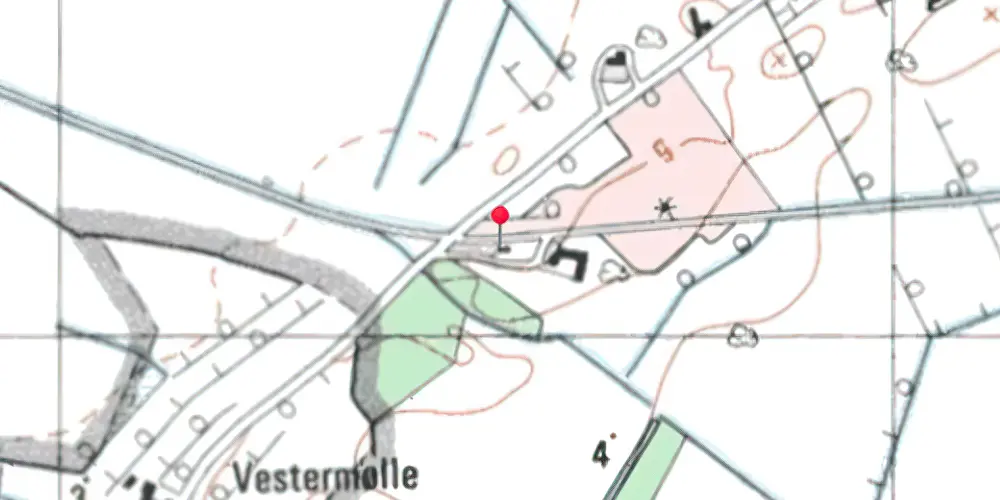 Historisk kort over Gøttrup Billetsalgssted med Sidespor [1911-1924]