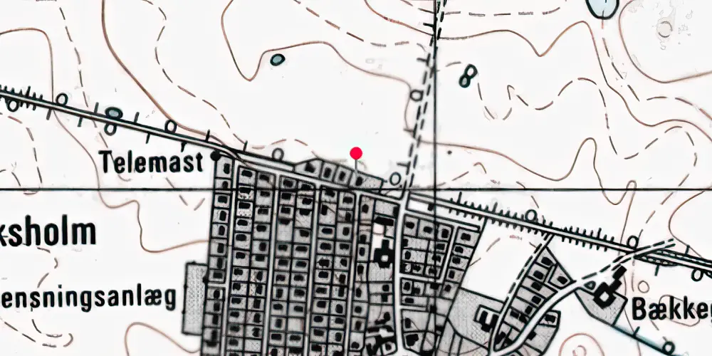 Historisk kort over Rønnebæk Billetsalgssted [1900-1913]