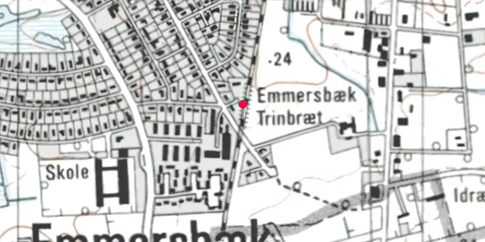 Historisk kort over Emmersbæk Trinbræt [1981-1999]
