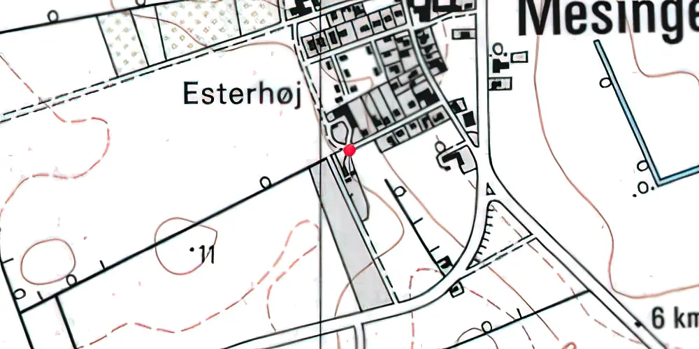 Historisk kort over Mesinge Station Historisk kort over Mesinge Station
