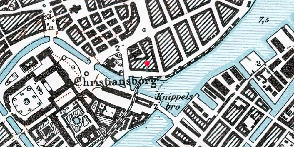Historisk kort over Havnegade Havnebanestation Historisk kort over Havnegade Havnebanestation