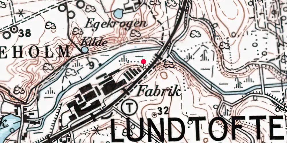 Historisk kort over Ravnholm Fabriker Firmaspor Historisk kort over Ravnholm Fabriker Firmaspor