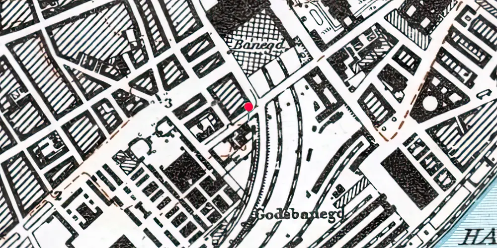 Historisk kort over Kjøbenhavns Kvægtorv Station Historisk kort over Kjøbenhavns Kvægtorv Station