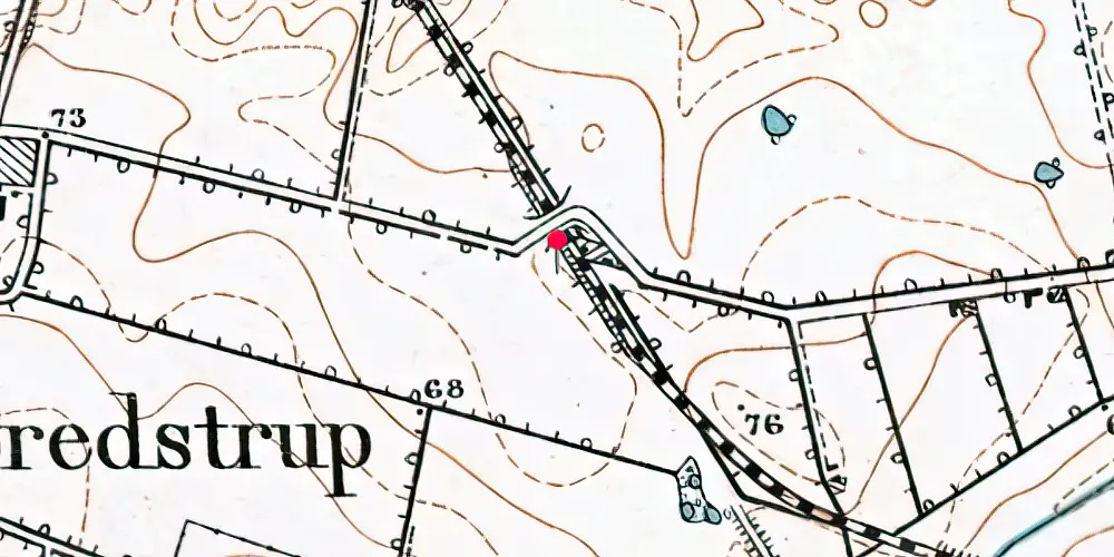 Historisk kort over Stallerup Forgreningsstation Historisk kort over Stallerup Forgreningsstation