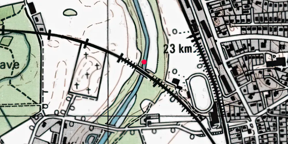 Historisk kort over Suså Jernbanebro