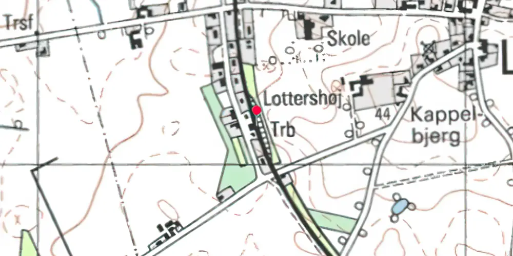 Historisk kort over Løve Trinbræt Historisk kort over Løve Trinbræt