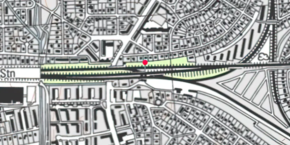 Historisk kort over Vigerslev Forgreningsstation