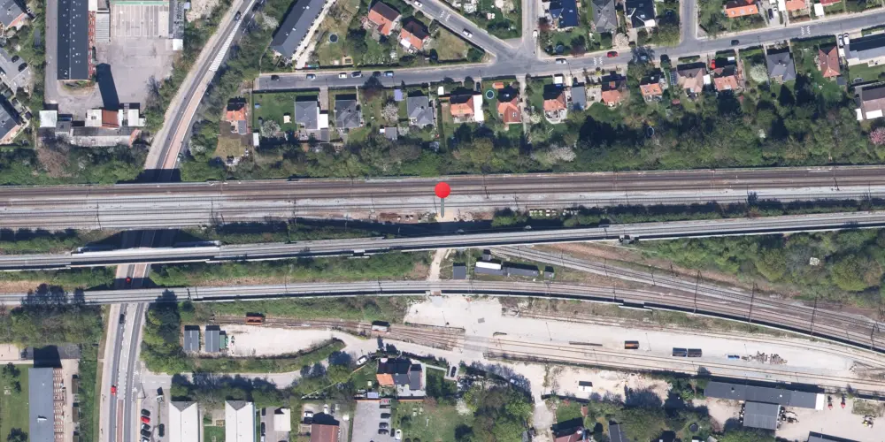 Historisk kort over Vigerslev Forgreningsstation Historisk kort over Vigerslev Forgreningsstation