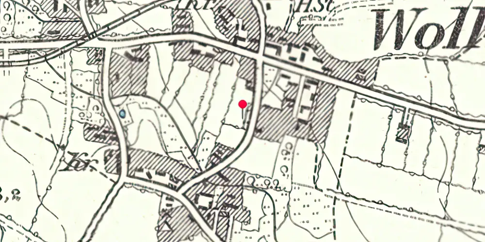 Historisk kort over Vollerup Station Historisk kort over Vollerup Station