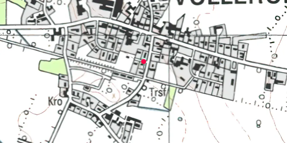 Historisk kort over Vollerup Station Historisk kort over Vollerup Station