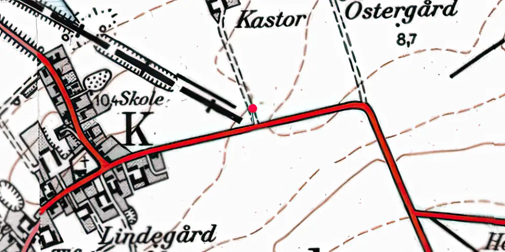 Historisk kort over Veggerslevvejen Trinbræt Historisk kort over Veggerslevvejen Trinbræt