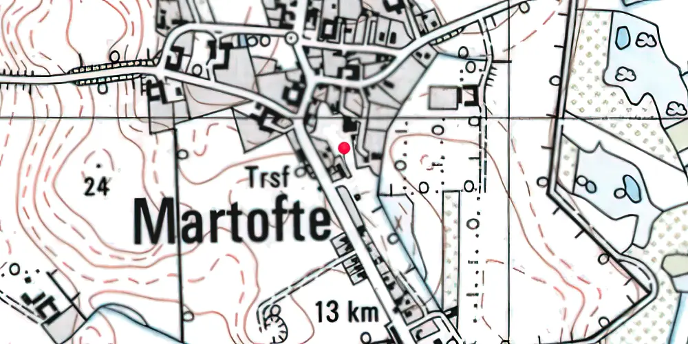 Historisk kort over Martofte Station