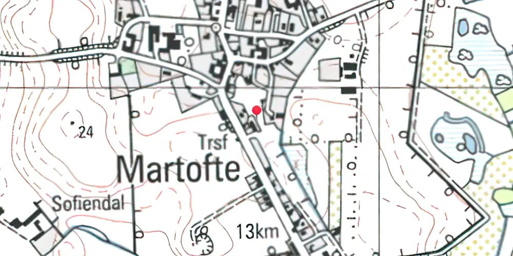 Historisk kort over Martofte Station Historisk kort over Martofte Station