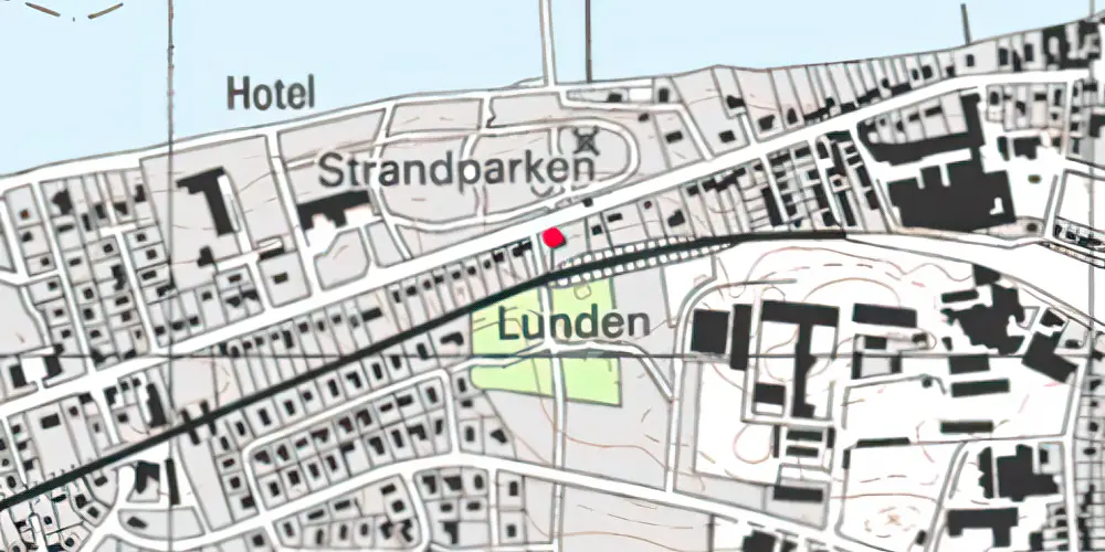 Historisk kort over Strandparken Trinbræt (uofficielt)