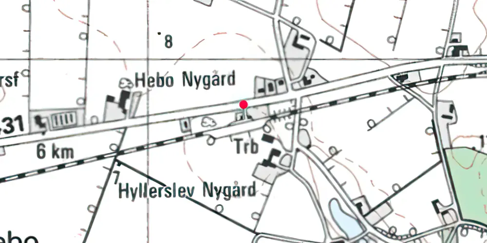 Historisk kort over Hyllerslev Station [1903-1963]