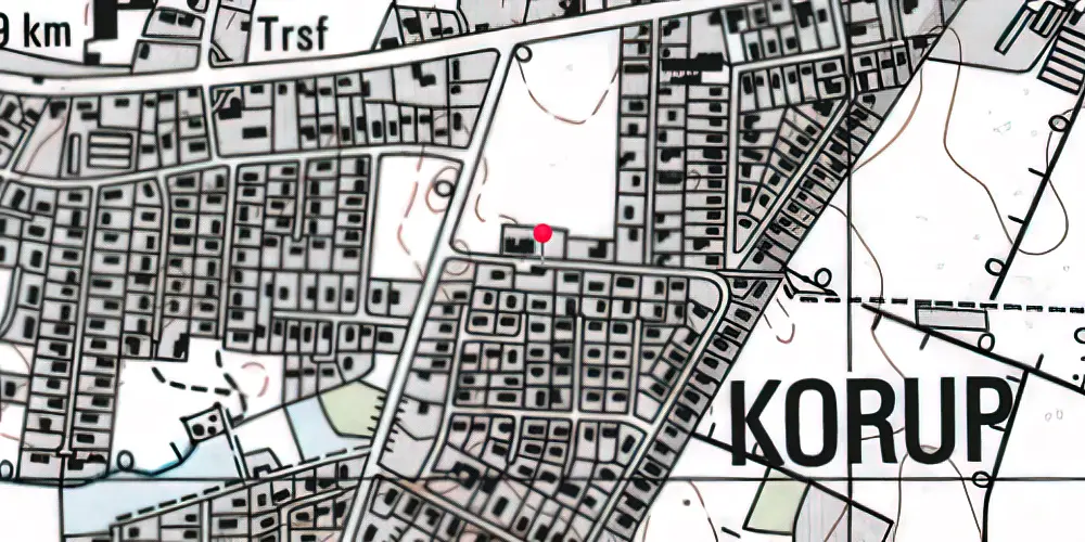 Historisk kort over Korup Station Historisk kort over Korup Station