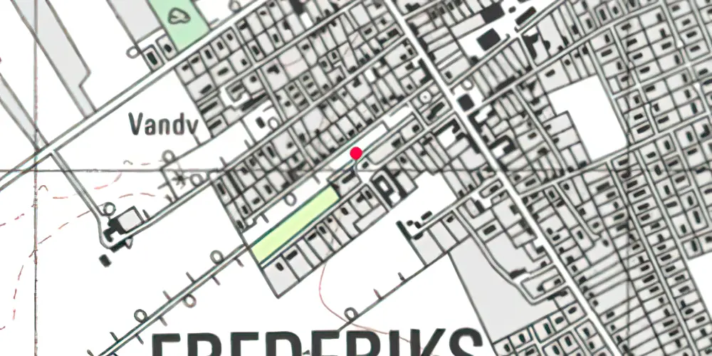 Historisk kort over Frederiks Holdeplads [1906-1922]