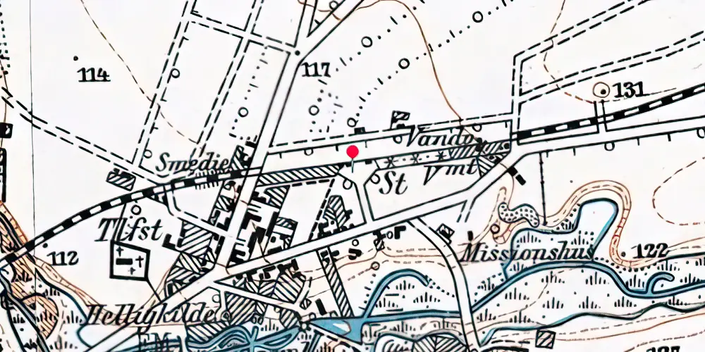 Historisk kort over Karup Holdeplads [1906-1922]