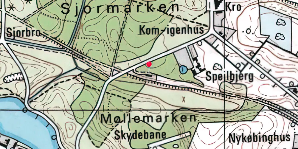 Historisk kort over Langesø Station Historisk kort over Langesø Station