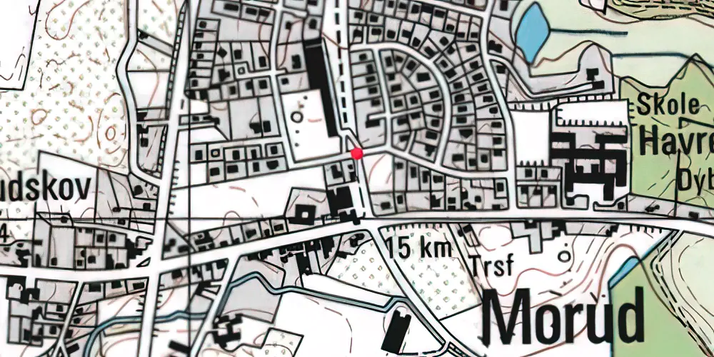Historisk kort over Morud Station Historisk kort over Morud Station