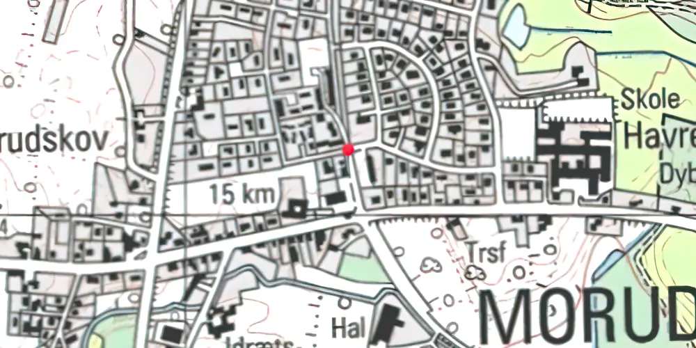 Historisk kort over Morud Station Historisk kort over Morud Station