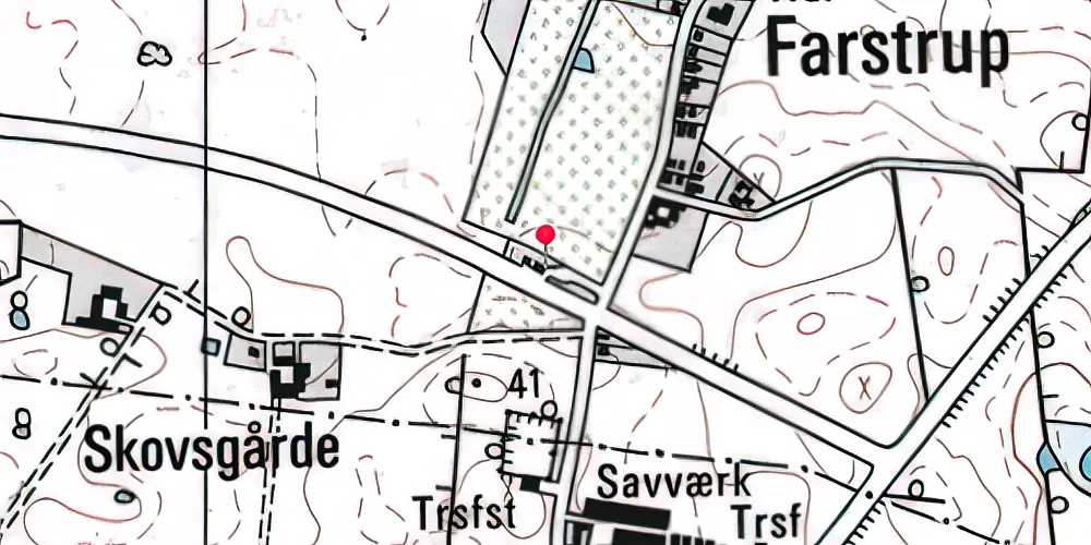 Historisk kort over Farstrup Station Historisk kort over Farstrup Station