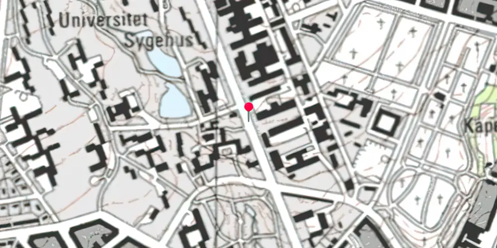 Historisk kort over Universitetsparken Letbanestation Historisk kort over Universitetsparken Letbanestation