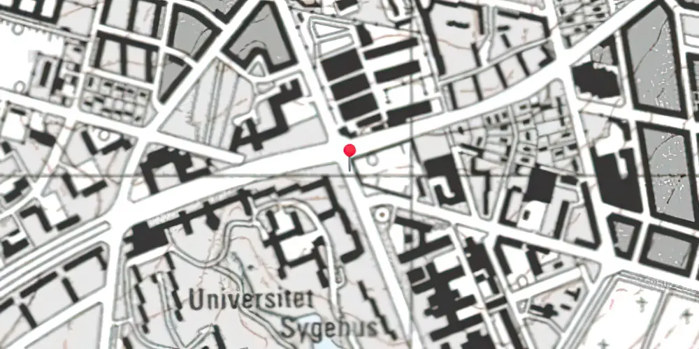 Historisk kort over Aarhus Universitet (Ringgaden) Letbanestation Historisk kort over Aarhus Universitet (Ringgaden) Letbanestation