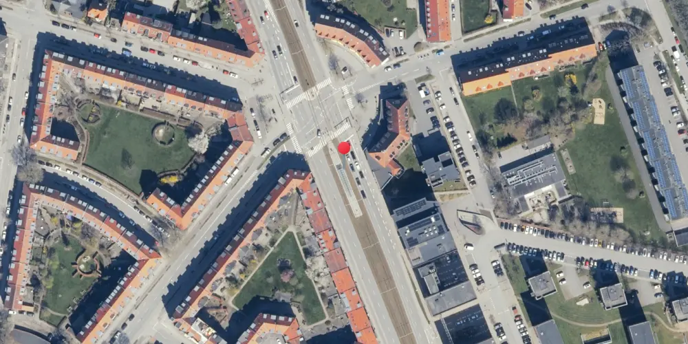 Historisk kort over Stjernepladsen Letbanestation Historisk kort over Stjernepladsen Letbanestation