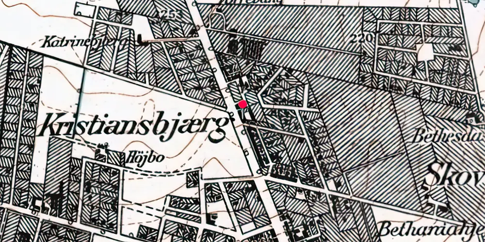 Historisk kort over Stockholmsgade Letbanestation Historisk kort over Stockholmsgade Letbanestation