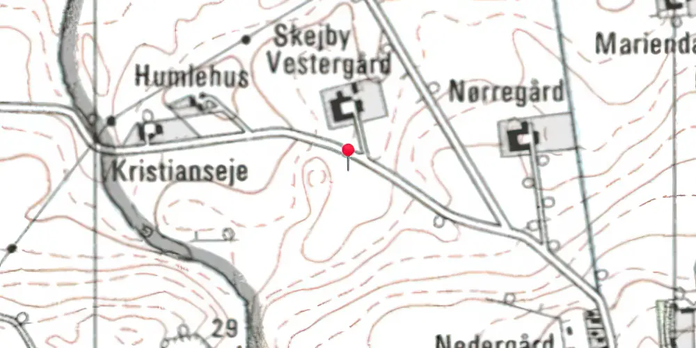Historisk kort over Humlehuse Letbanestation Historisk kort over Humlehuse Letbanestation