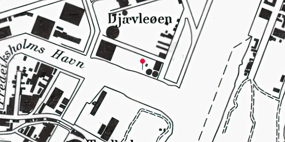 Historisk kort over Enghave Brygge Metrostation Historisk kort over Enghave Brygge Metrostation