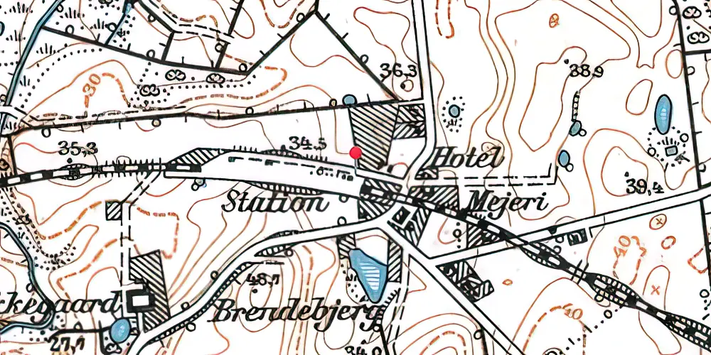 Historisk kort over Gamby Station Historisk kort over Gamby Station