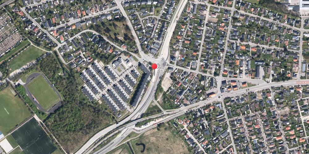 Historisk kort over Strandhaven Letbanestation Historisk kort over Strandhaven Letbanestation