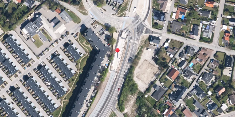 Historisk kort over Strandhaven Letbanestation Historisk kort over Strandhaven Letbanestation