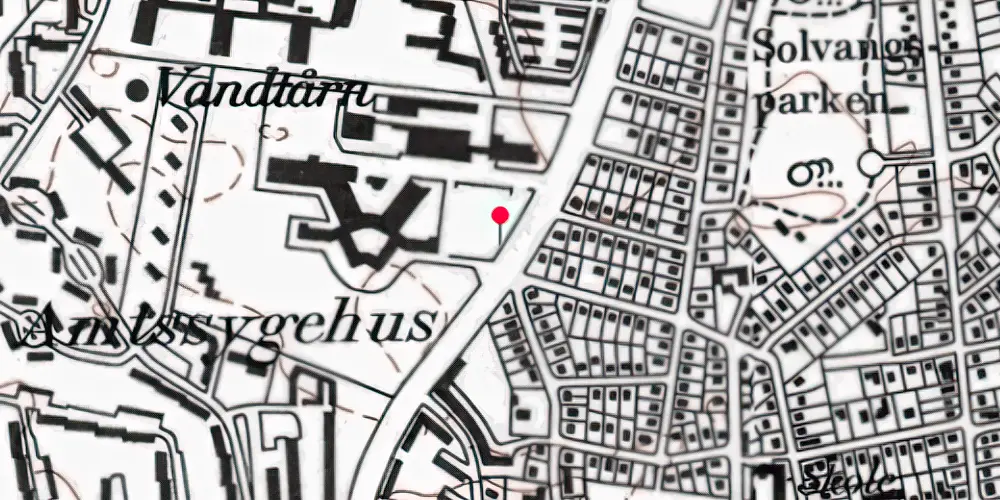 Historisk kort over Glostrup Hospital Letbanestation Historisk kort over Glostrup Hospital Letbanestation