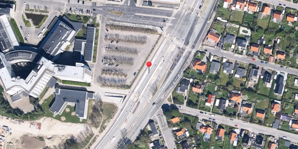 Historisk kort over Glostrup Hospital Letbanestation Historisk kort over Glostrup Hospital Letbanestation
