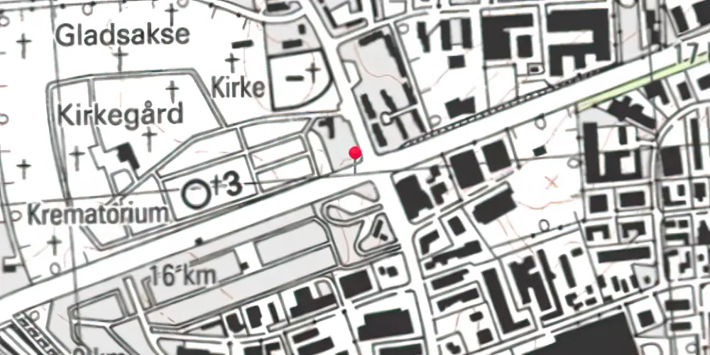 Historisk kort over Gladsaxe Trafikplads Letbanestation Historisk kort over Gladsaxe Trafikplads Letbanestation