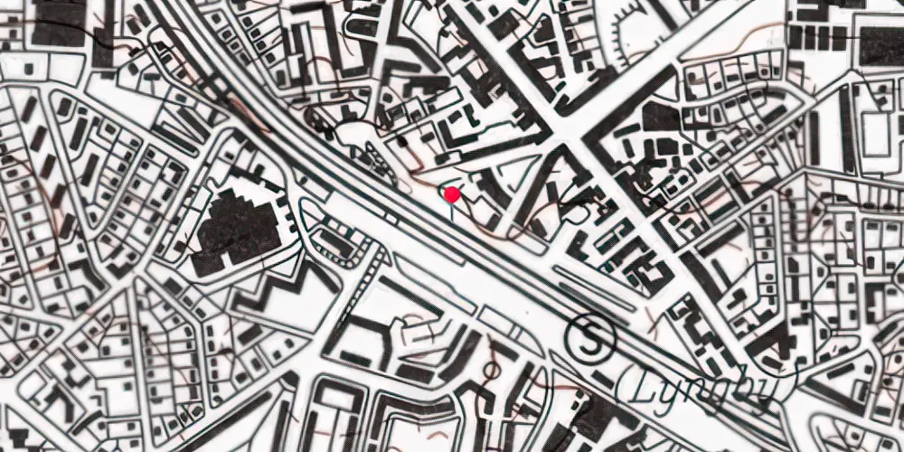 Historisk kort over Lyngby Station Letbanestation Historisk kort over Lyngby Station Letbanestation