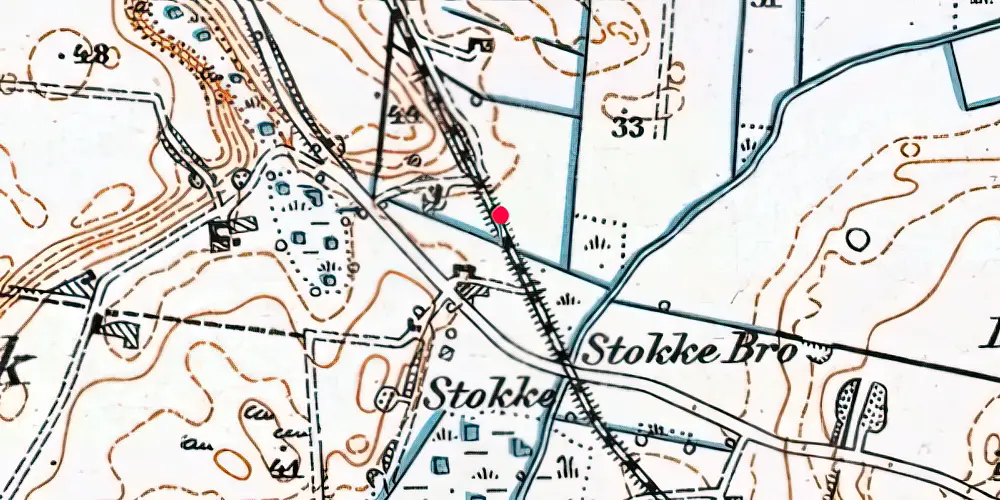 Historisk kort over Dybendal Sidespor Historisk kort over Dybendal Sidespor