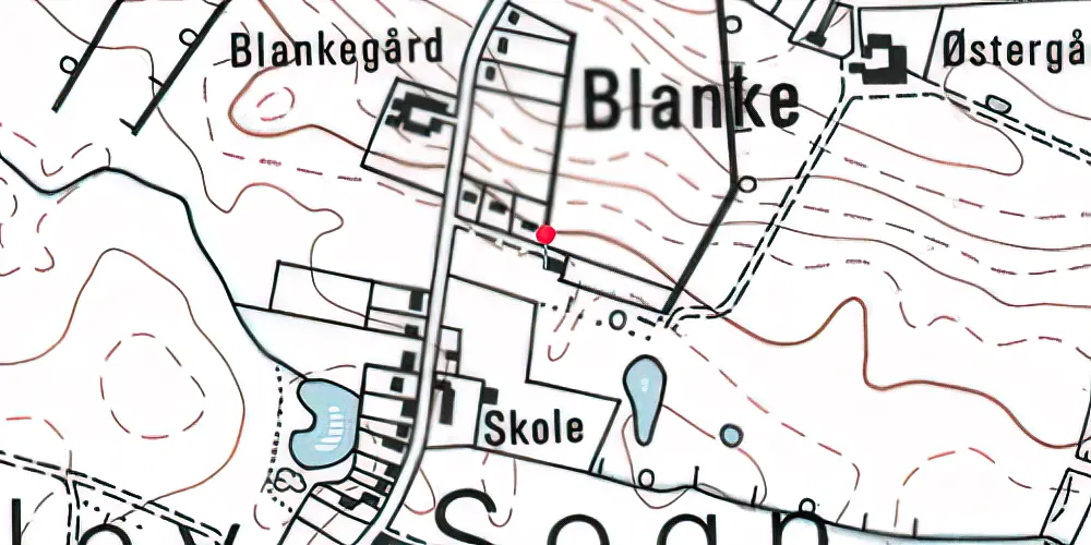 Historisk kort over Blanke Station Historisk kort over Blanke Station