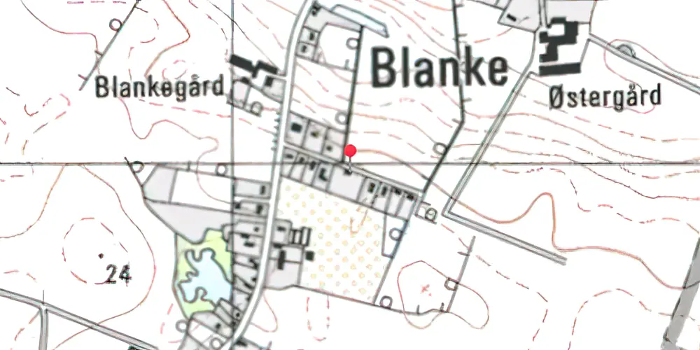 Historisk kort over Blanke Station Historisk kort over Blanke Station