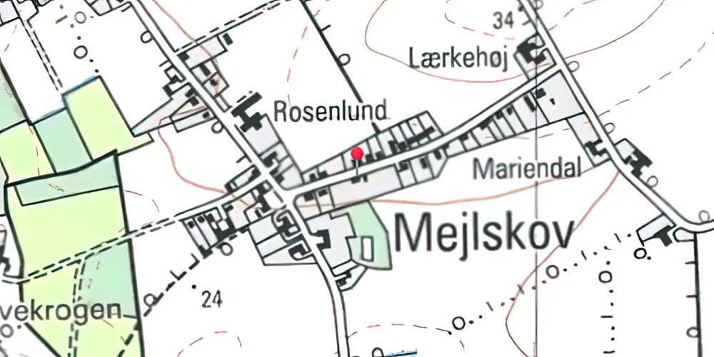 Historisk kort over Mejlskov Station Historisk kort over Mejlskov Station