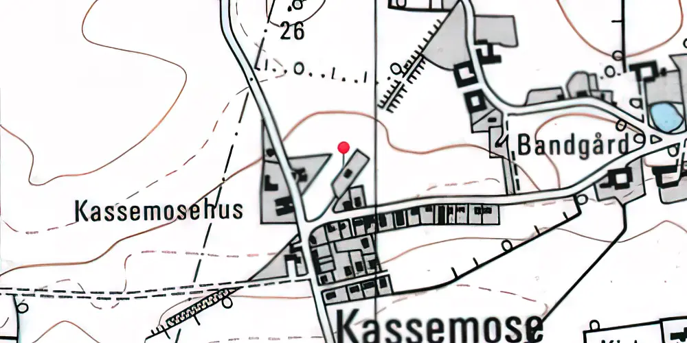 Historisk kort over Kassemose Station Historisk kort over Kassemose Station