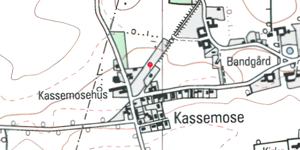 Historisk kort over Kassemose Station Historisk kort over Kassemose Station