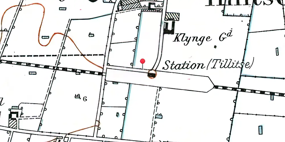 Historisk kort over Tillitse Station Historisk kort over Tillitse Station